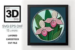 Lady Slipper SVG