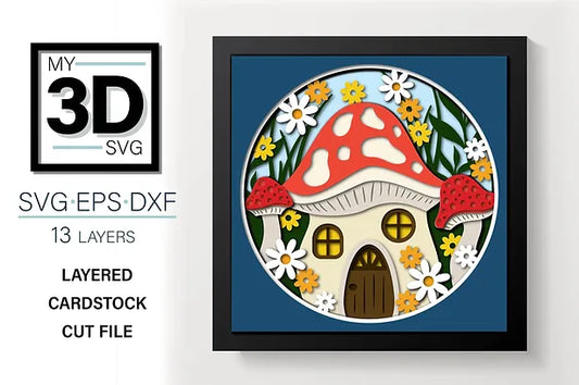 Mushroom House SVG