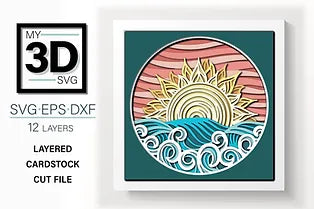 Ocean Sunset SVG