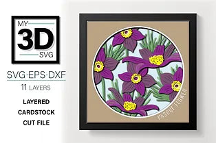 Pasque Flower SVG