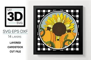 Pumpkins and Sunflowers SVG