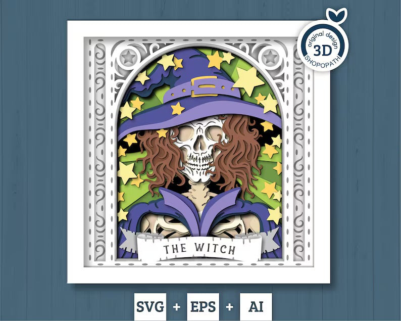 Witch Skeleton SVG