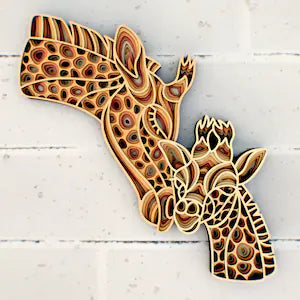 Mom and Baby Giraffe SVG