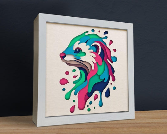 Colorful Ferret SVG