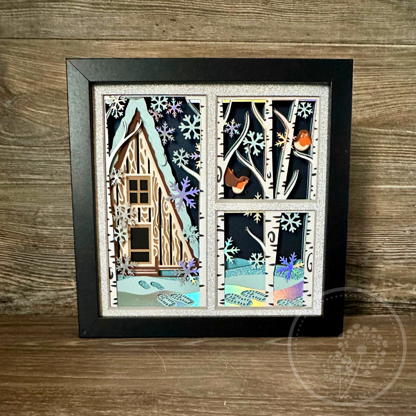 Winter Robins Panel Shadowbox