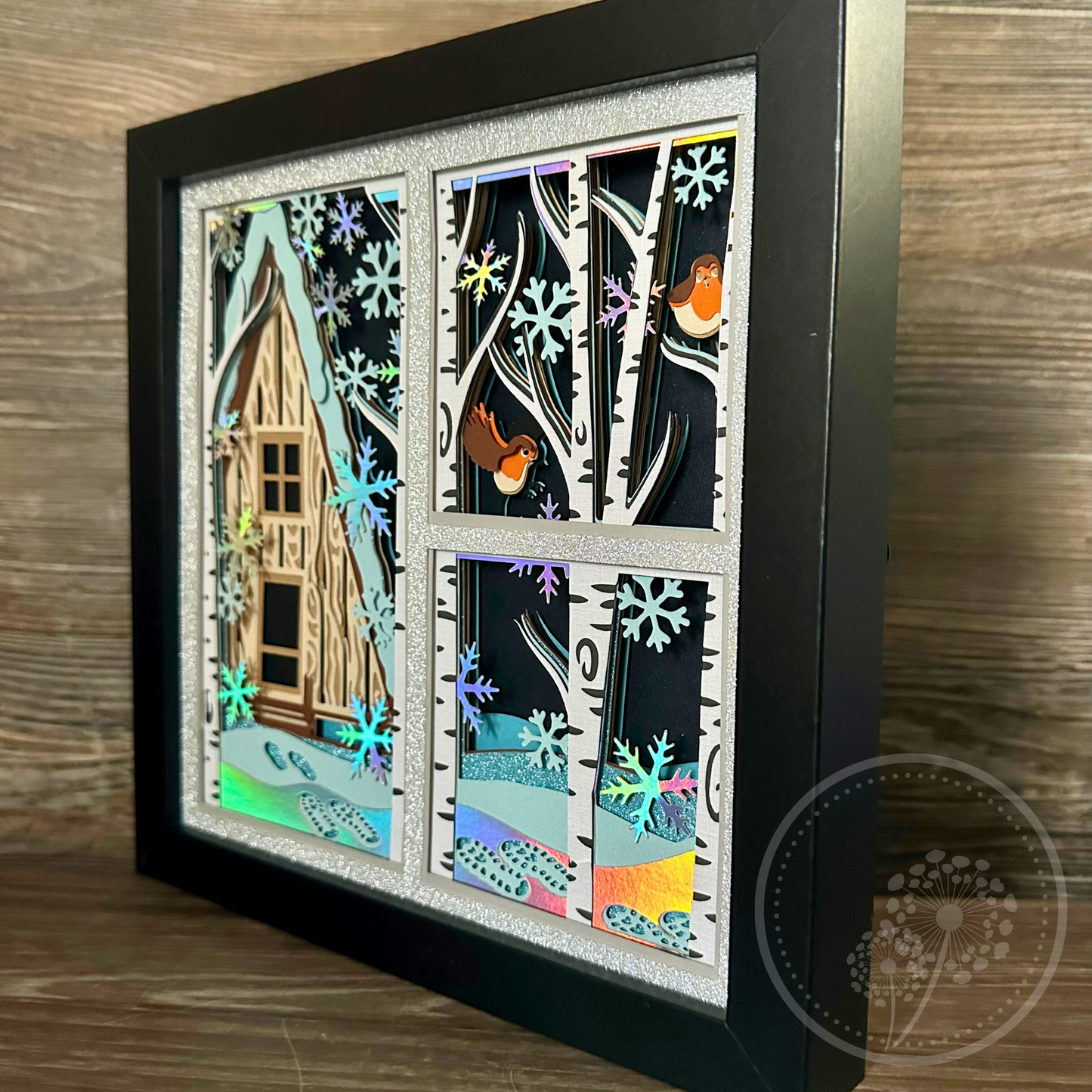 Winter Robins Panel Shadowbox