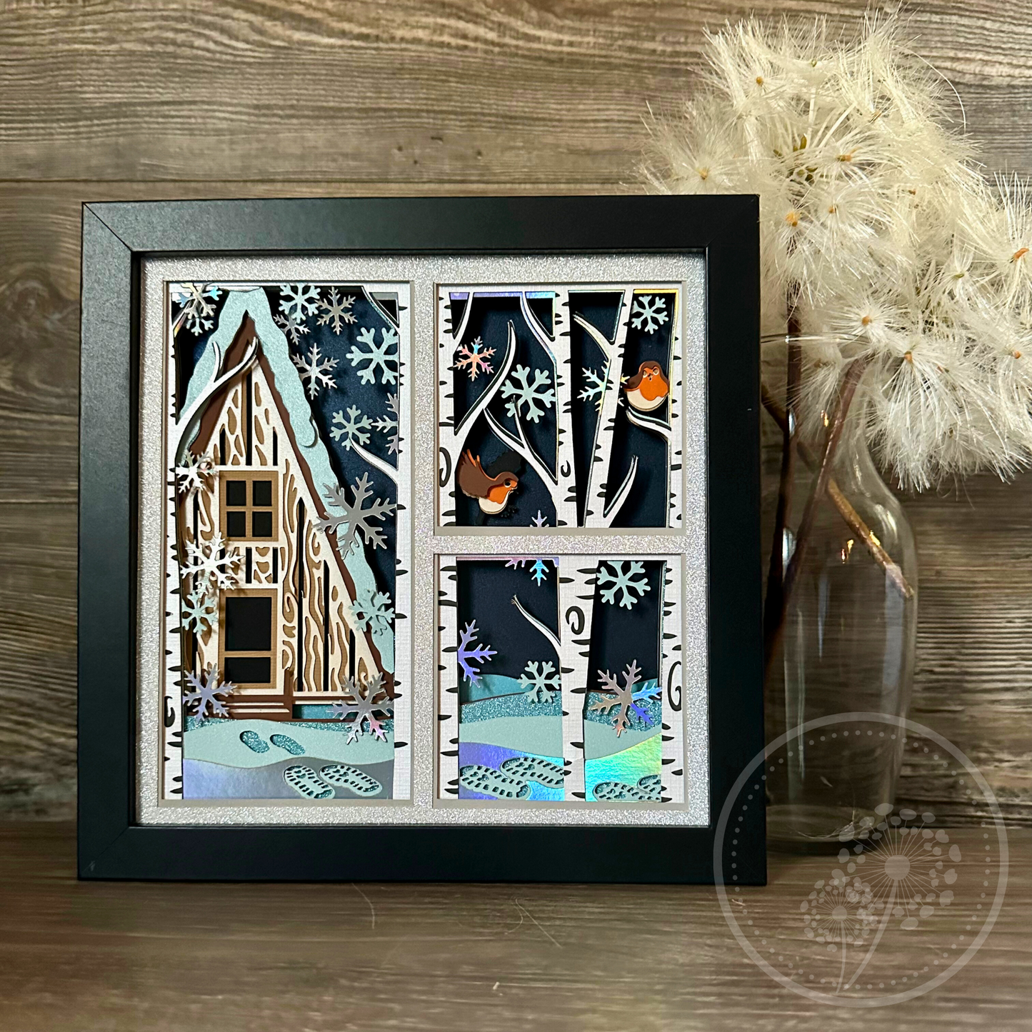 Winter Robins Panel Shadowbox