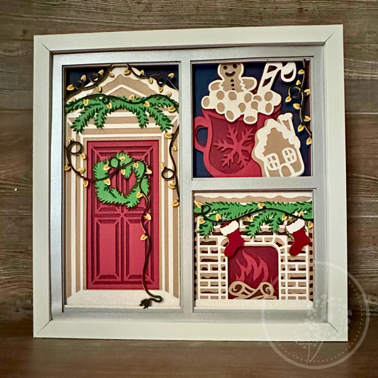 Christmas Door Panel Shadowbox