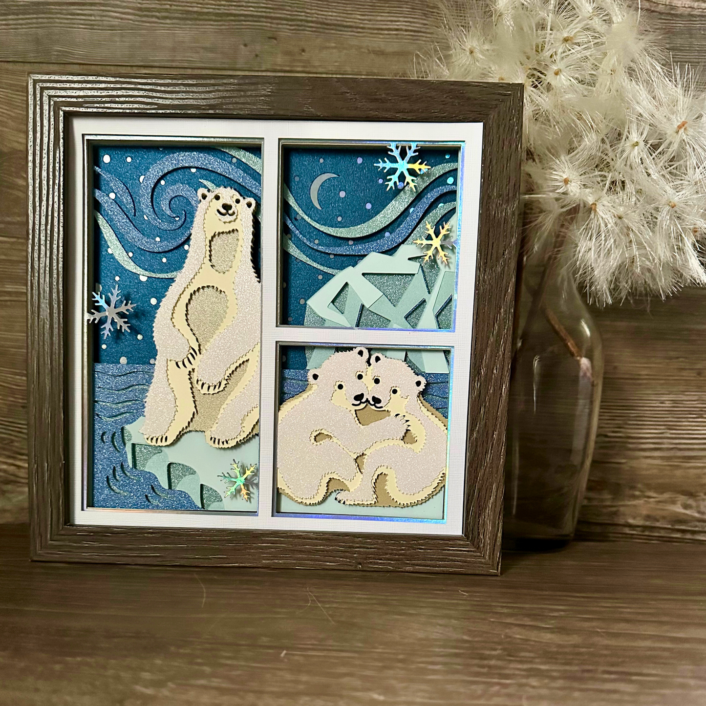 Polar Bears Panel Shadowbox