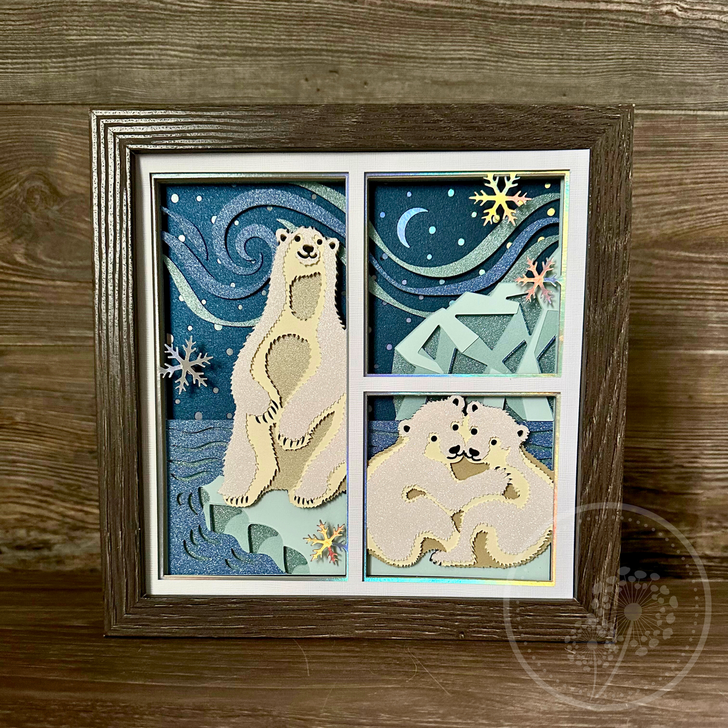 Polar Bears Panel Shadowbox