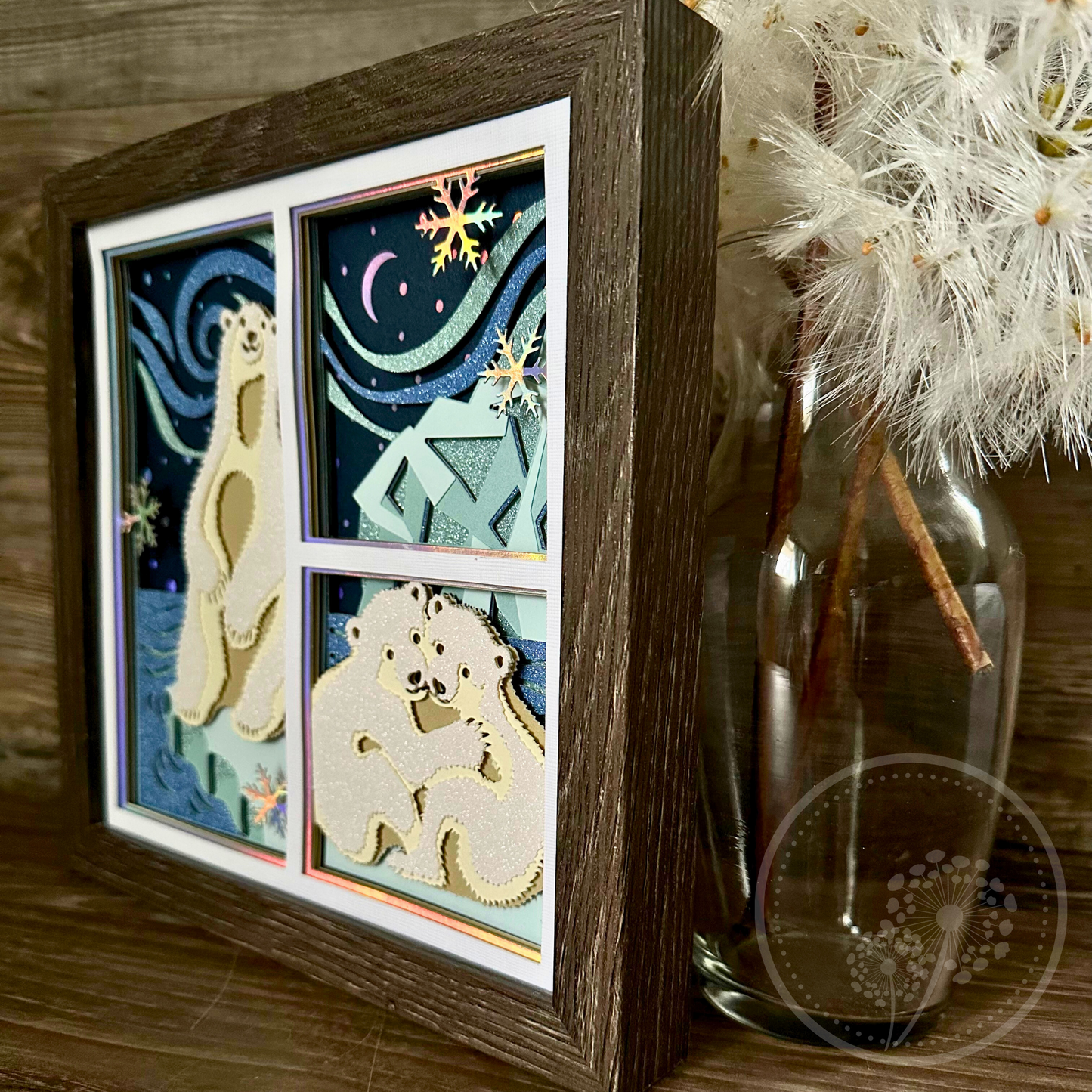 Polar Bears Panel Shadowbox