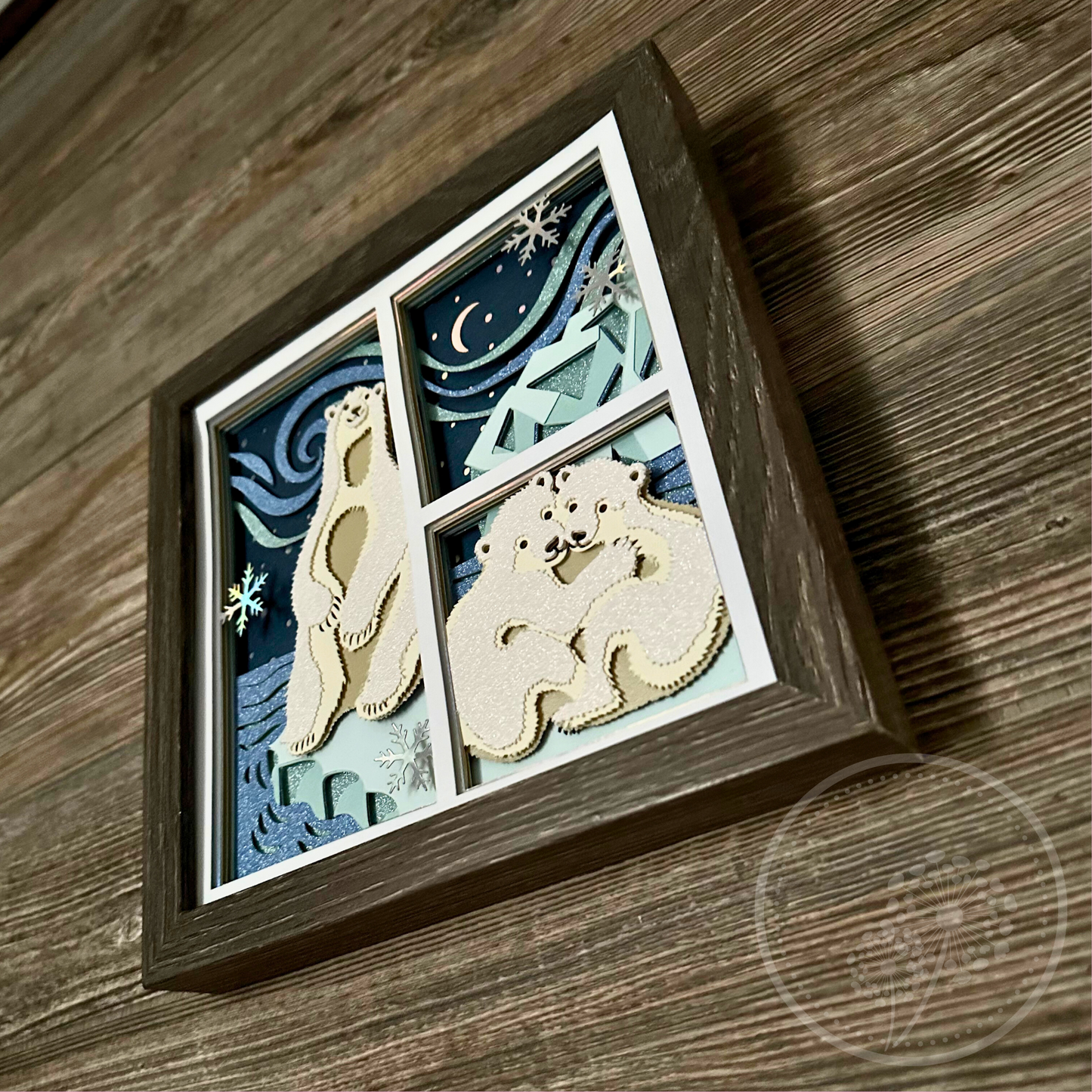 Polar Bears Panel Shadowbox