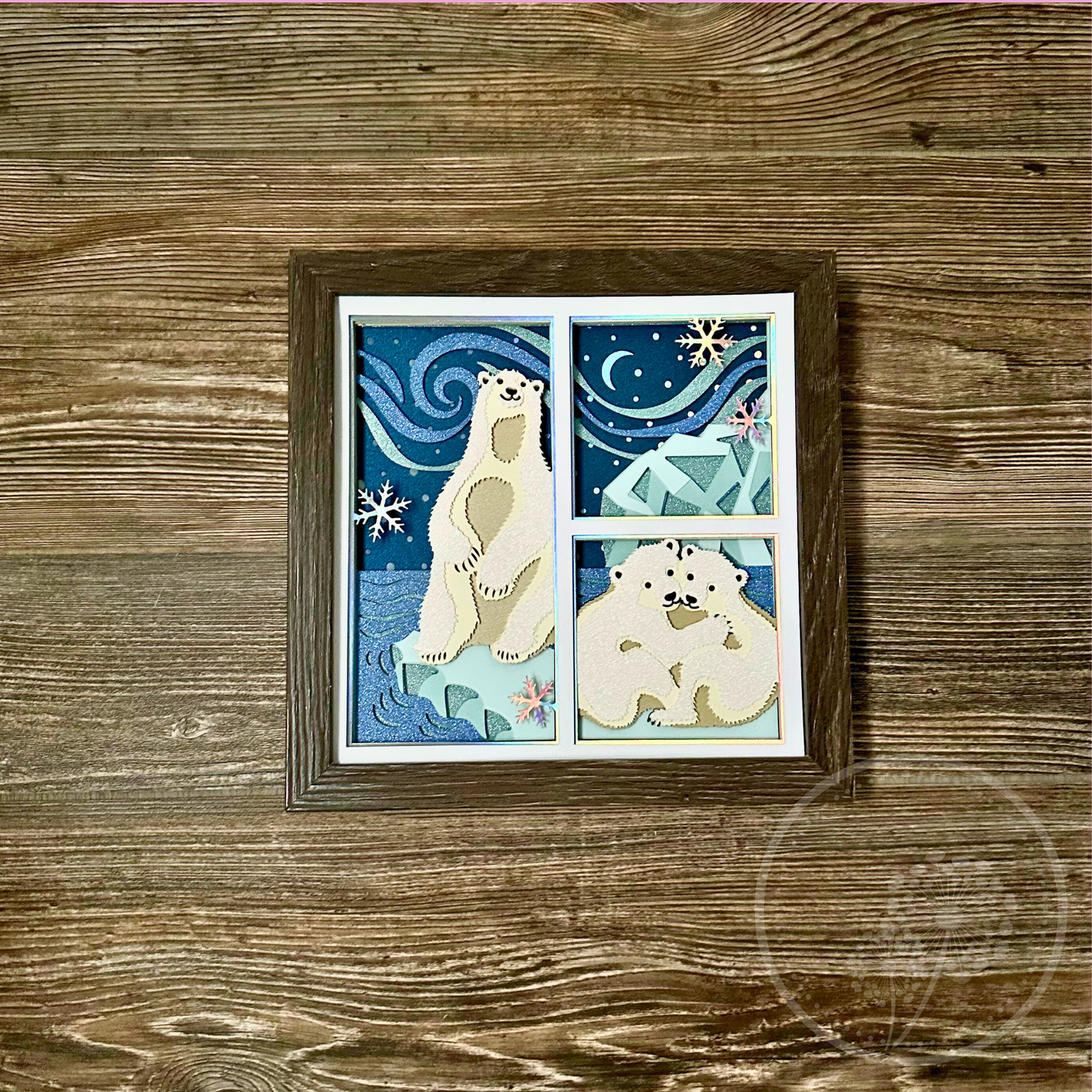 Polar Bears Panel Shadowbox