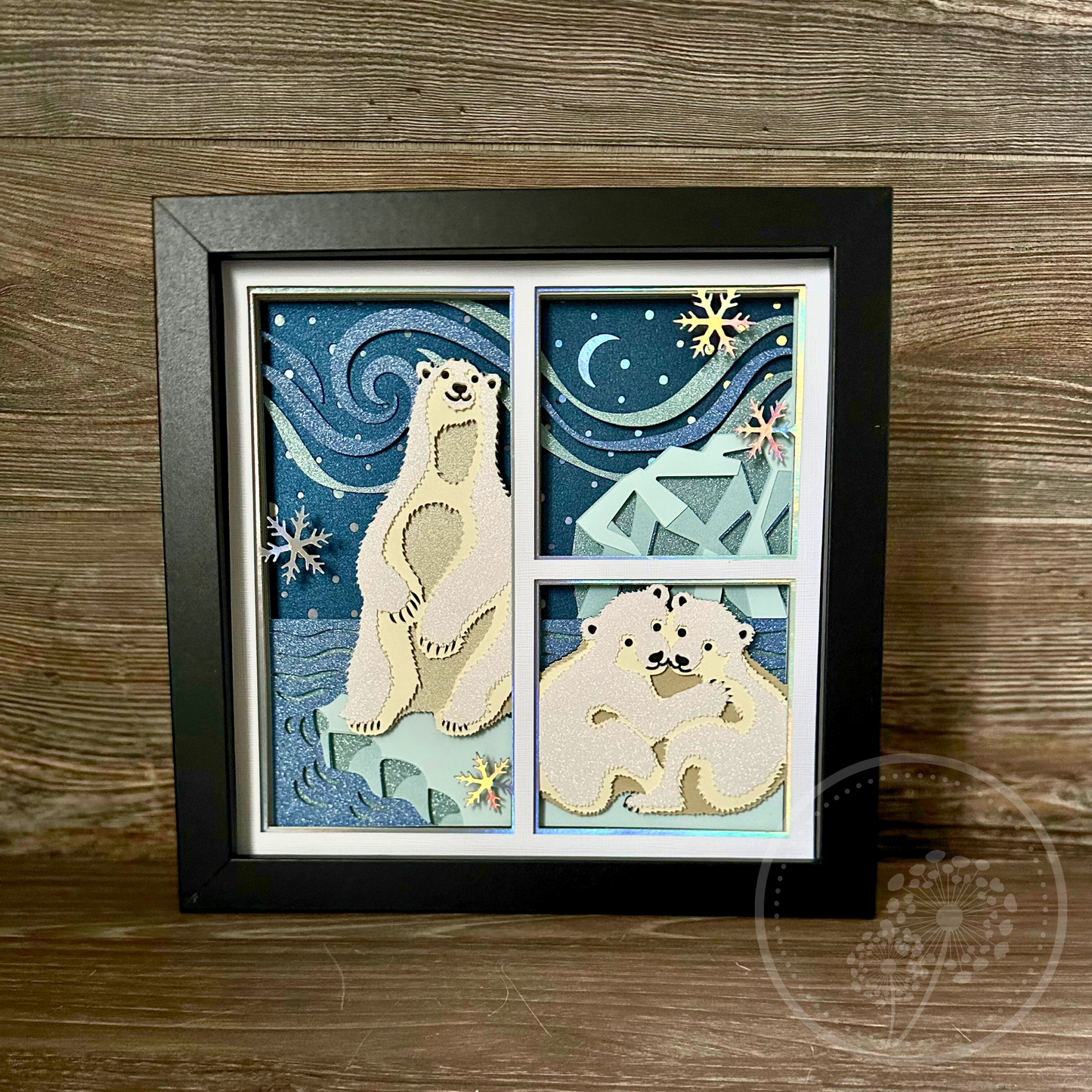 Polar Bears Panel Shadowbox