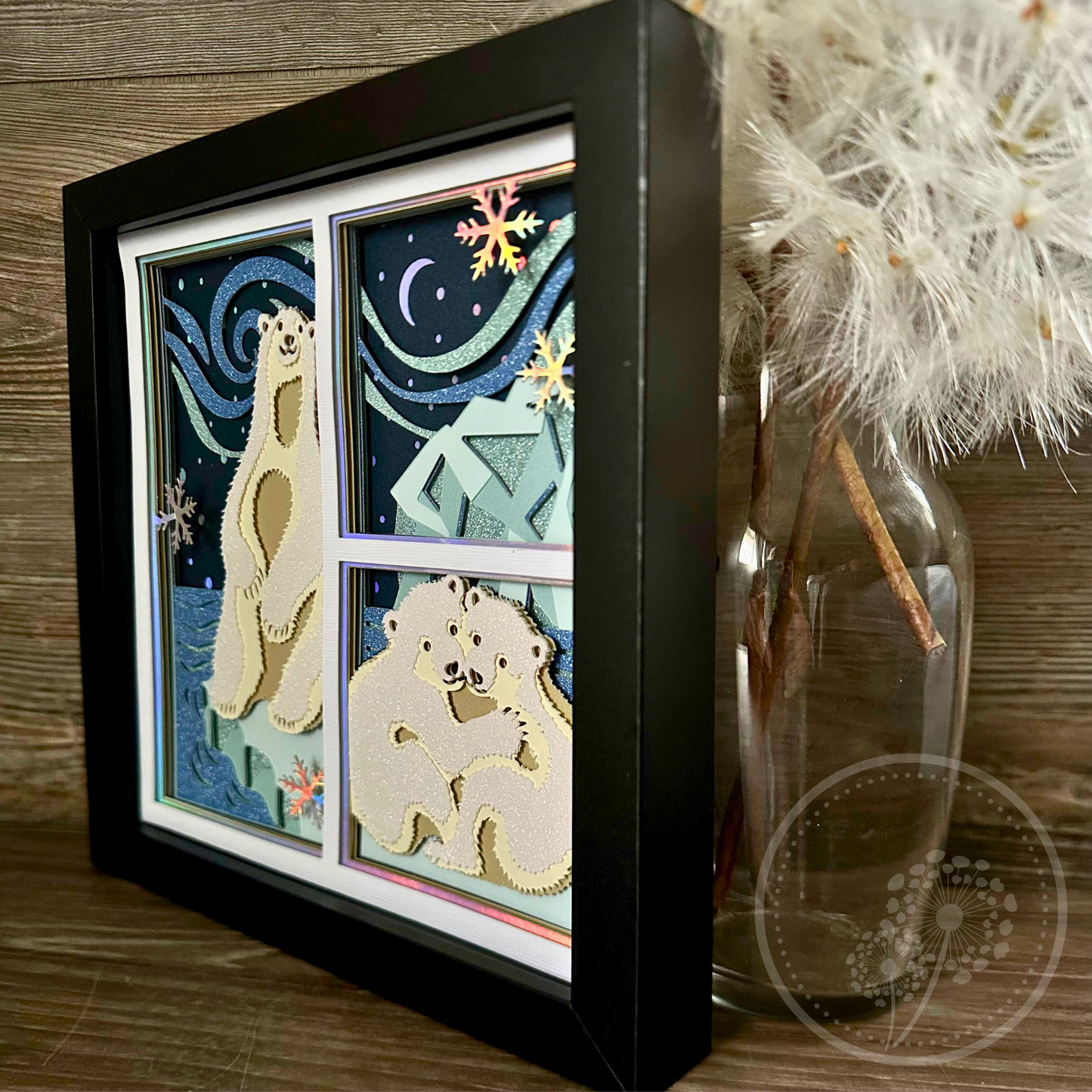 Polar Bears Panel Shadowbox