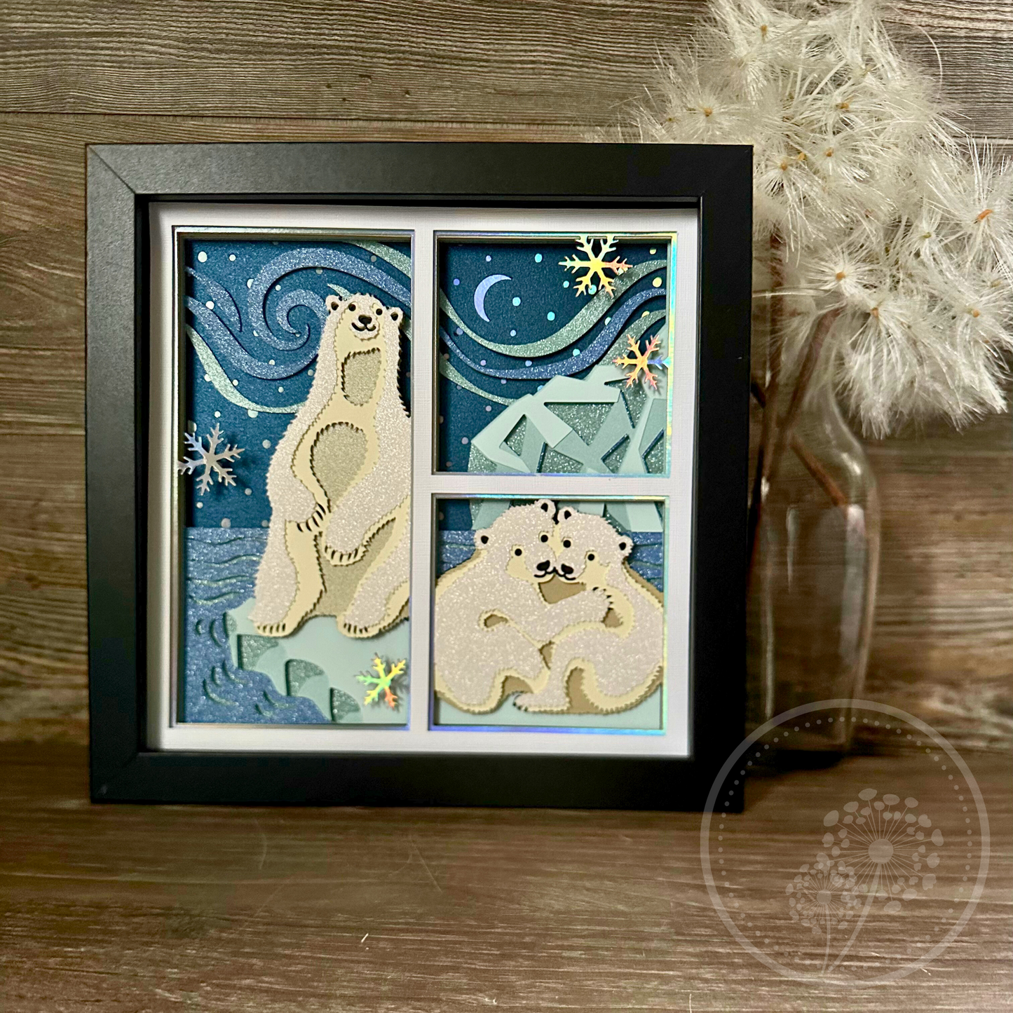 Polar Bears Panel Shadowbox