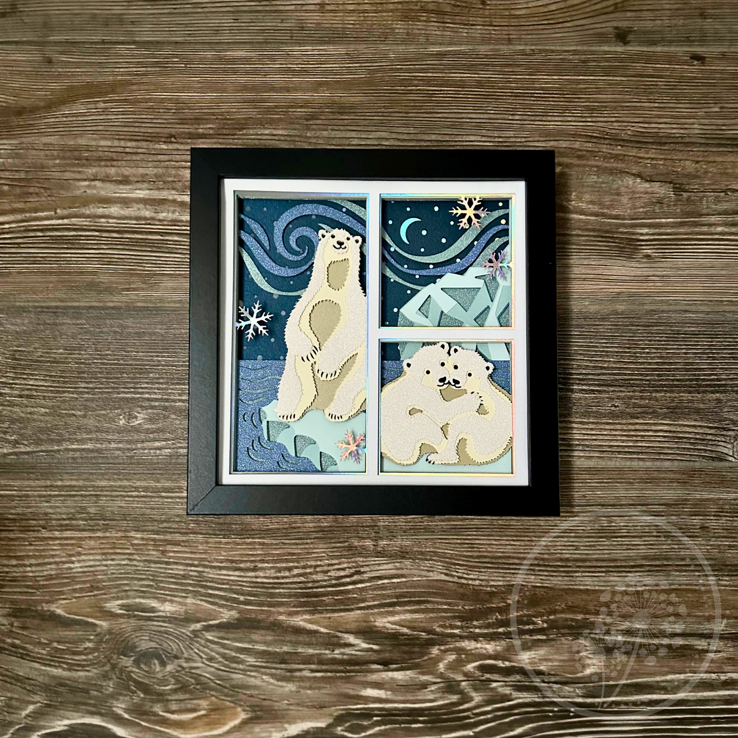 Polar Bears Panel Shadowbox