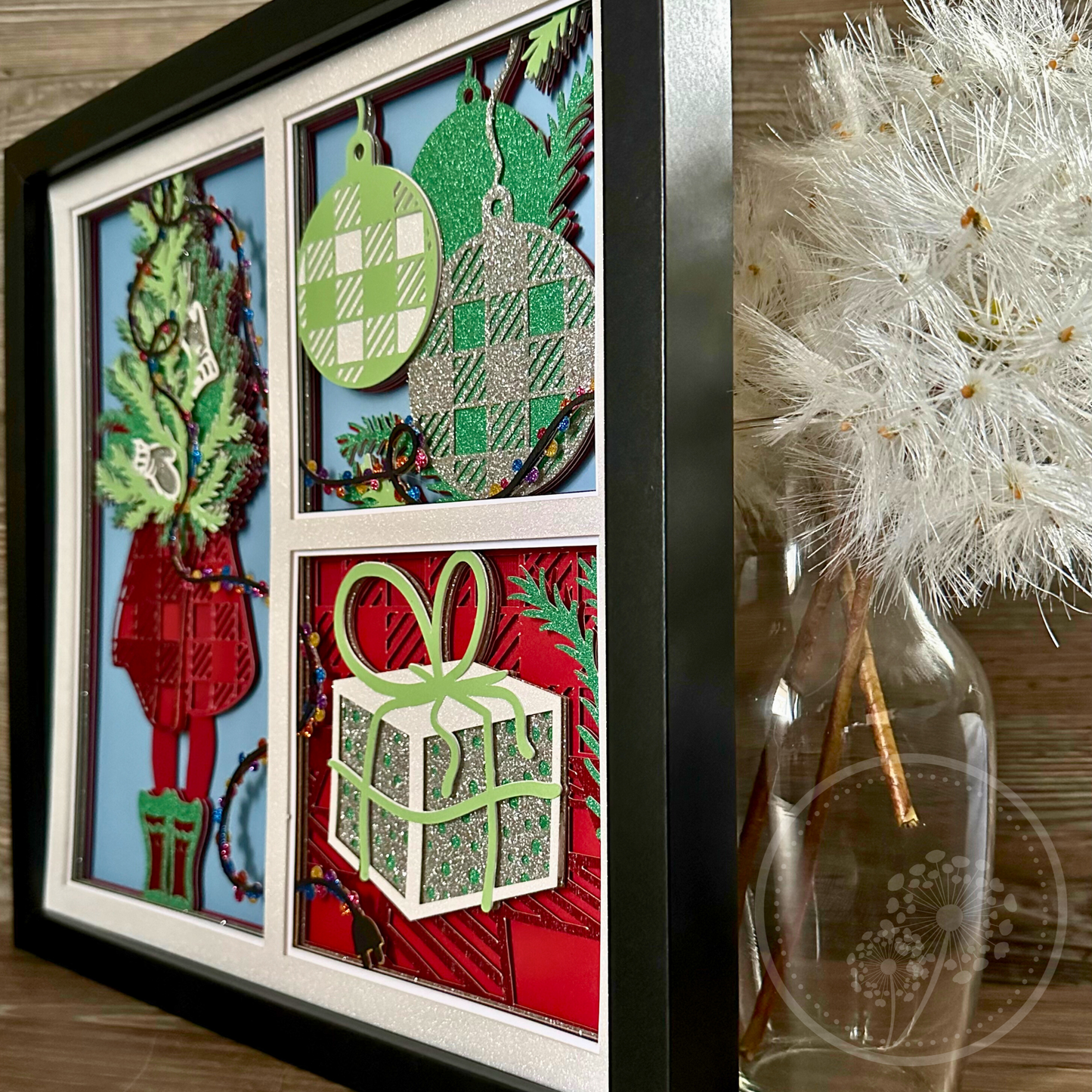 Christmas Presents Panel Shadowbox