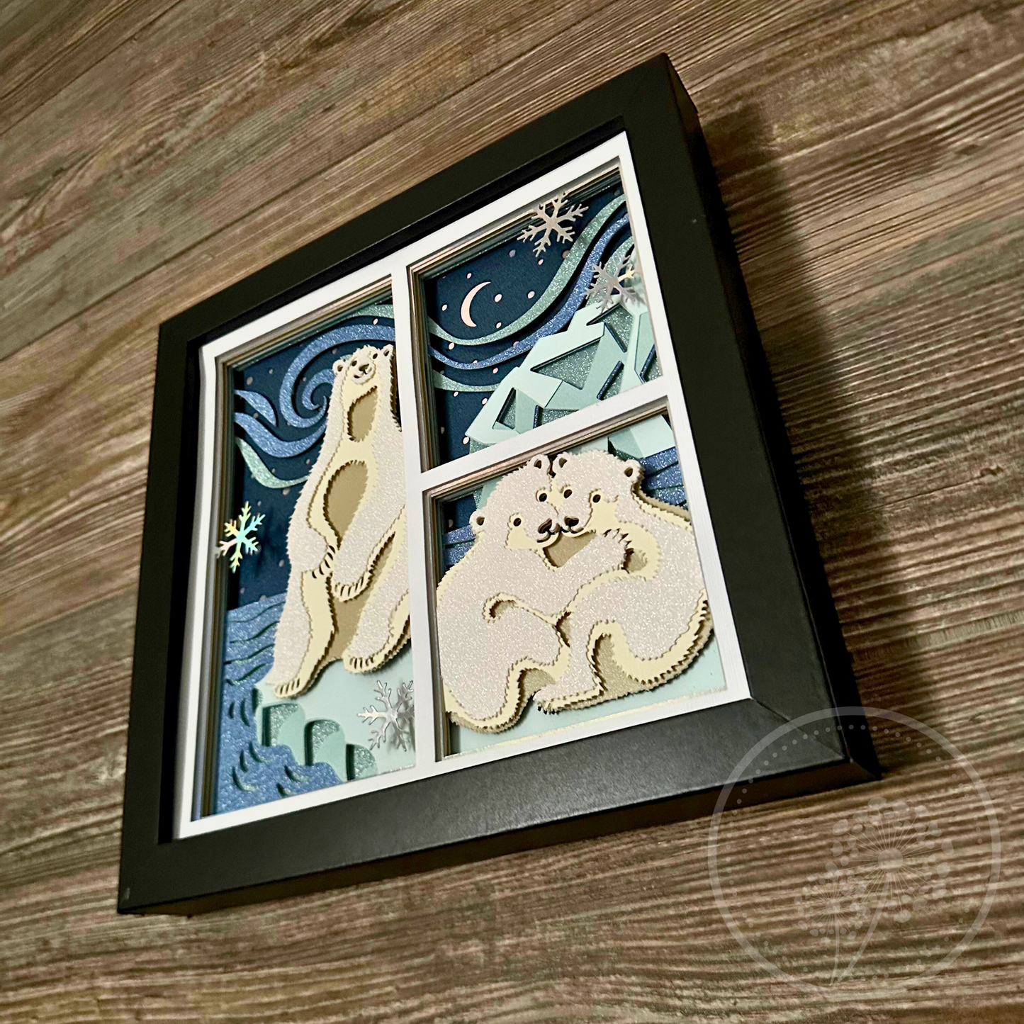 Polar Bears Panel Shadowbox