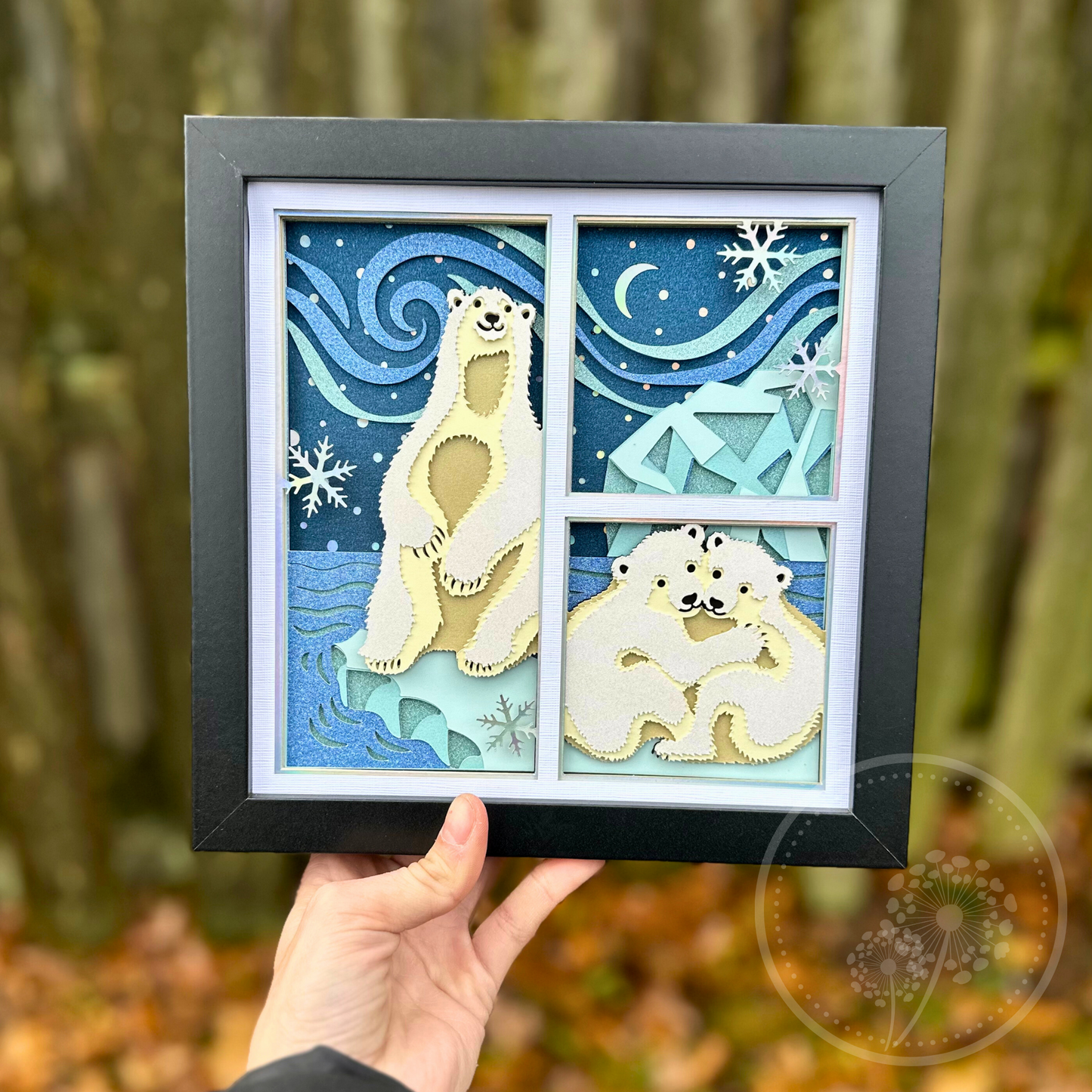 Polar Bears Panel Shadowbox