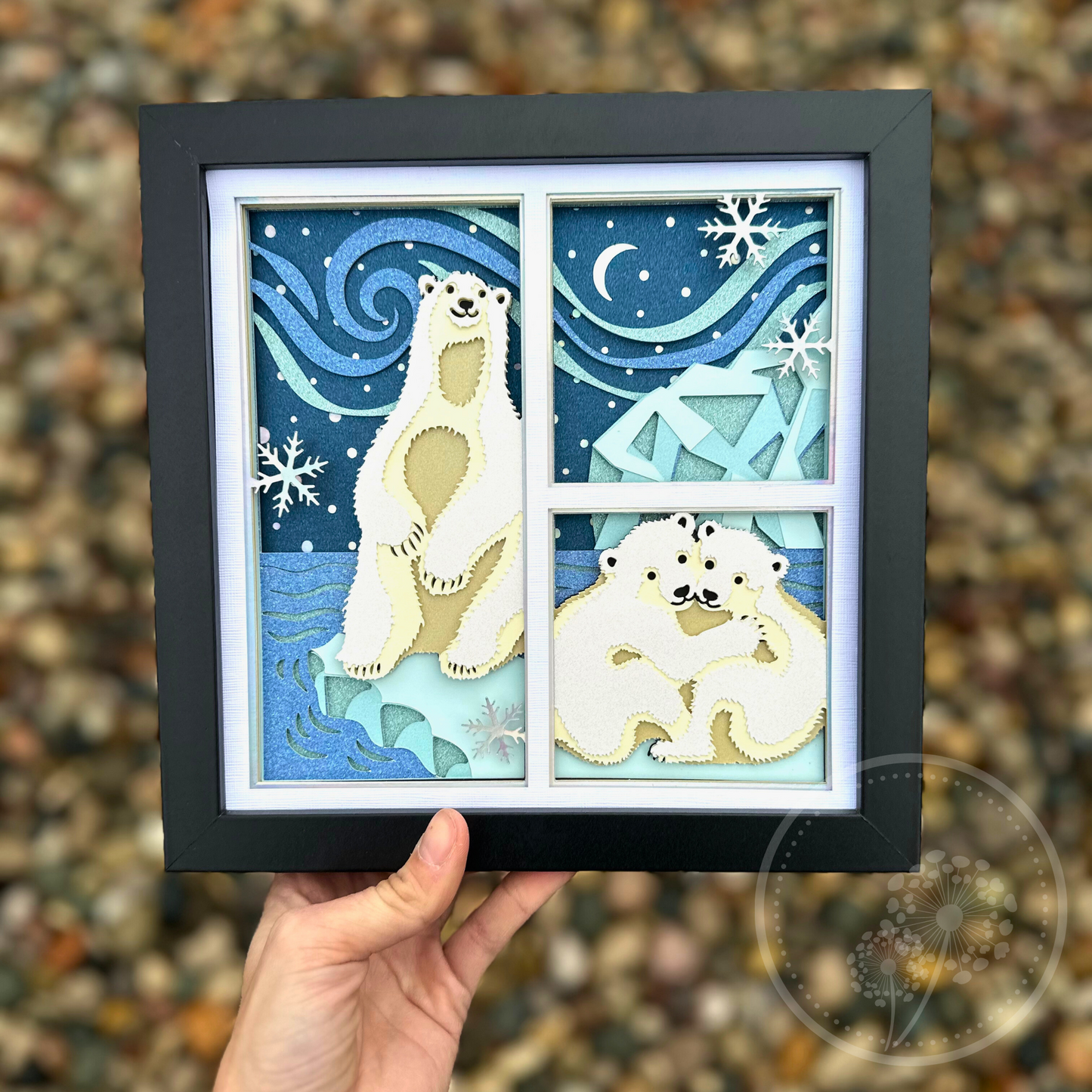 Polar Bears Panel Shadowbox