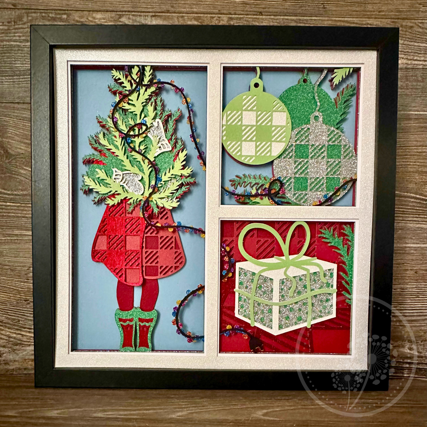 Christmas Presents Panel Shadowbox