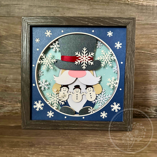 Snowman Gnome Shadowbox