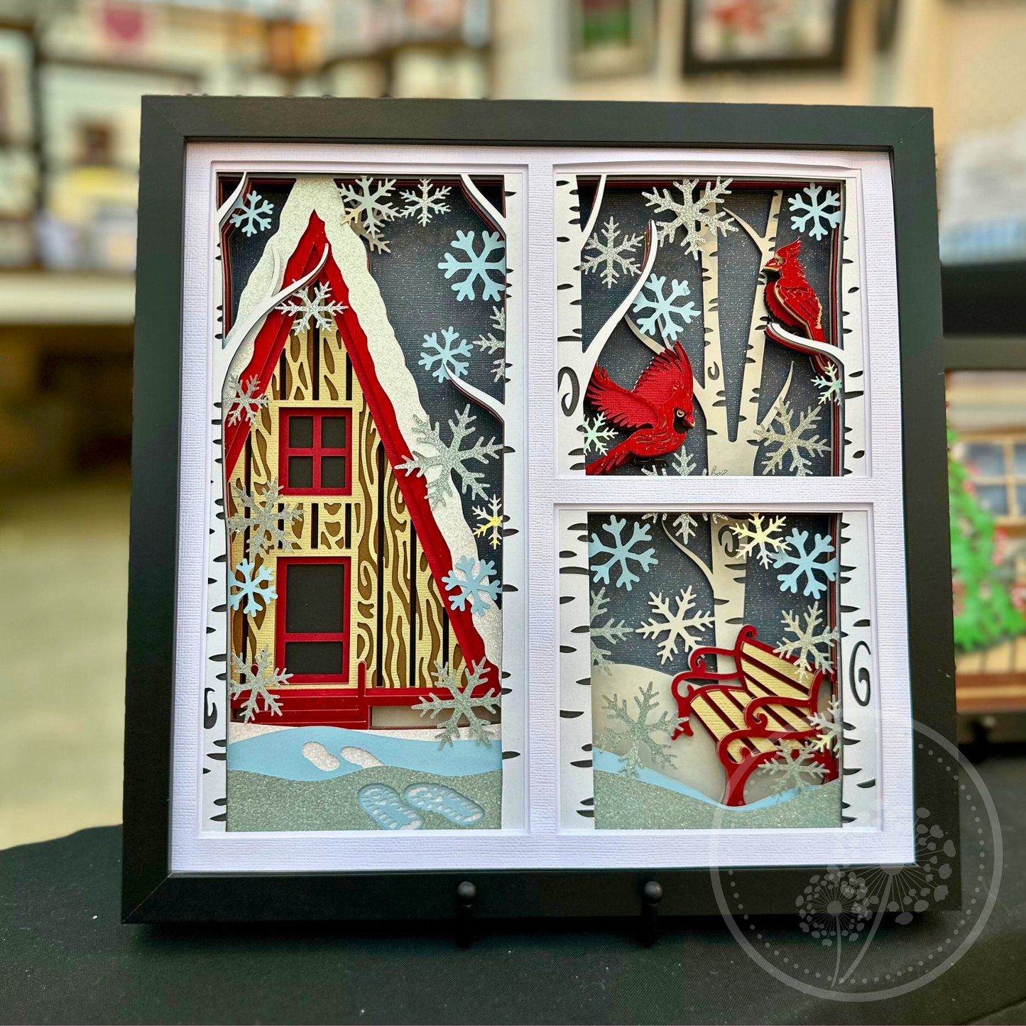 Winter Robins Panel Shadowbox