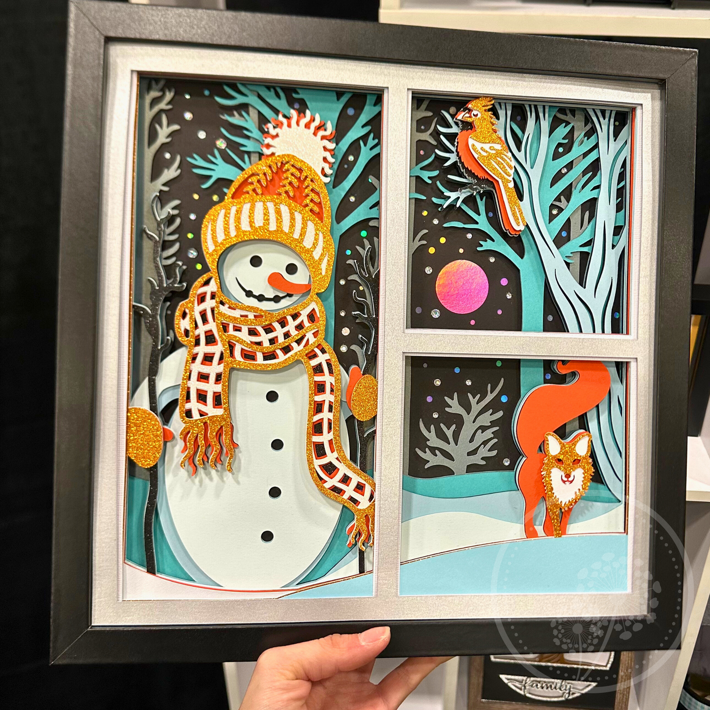 Snowman Panel Shadowbox