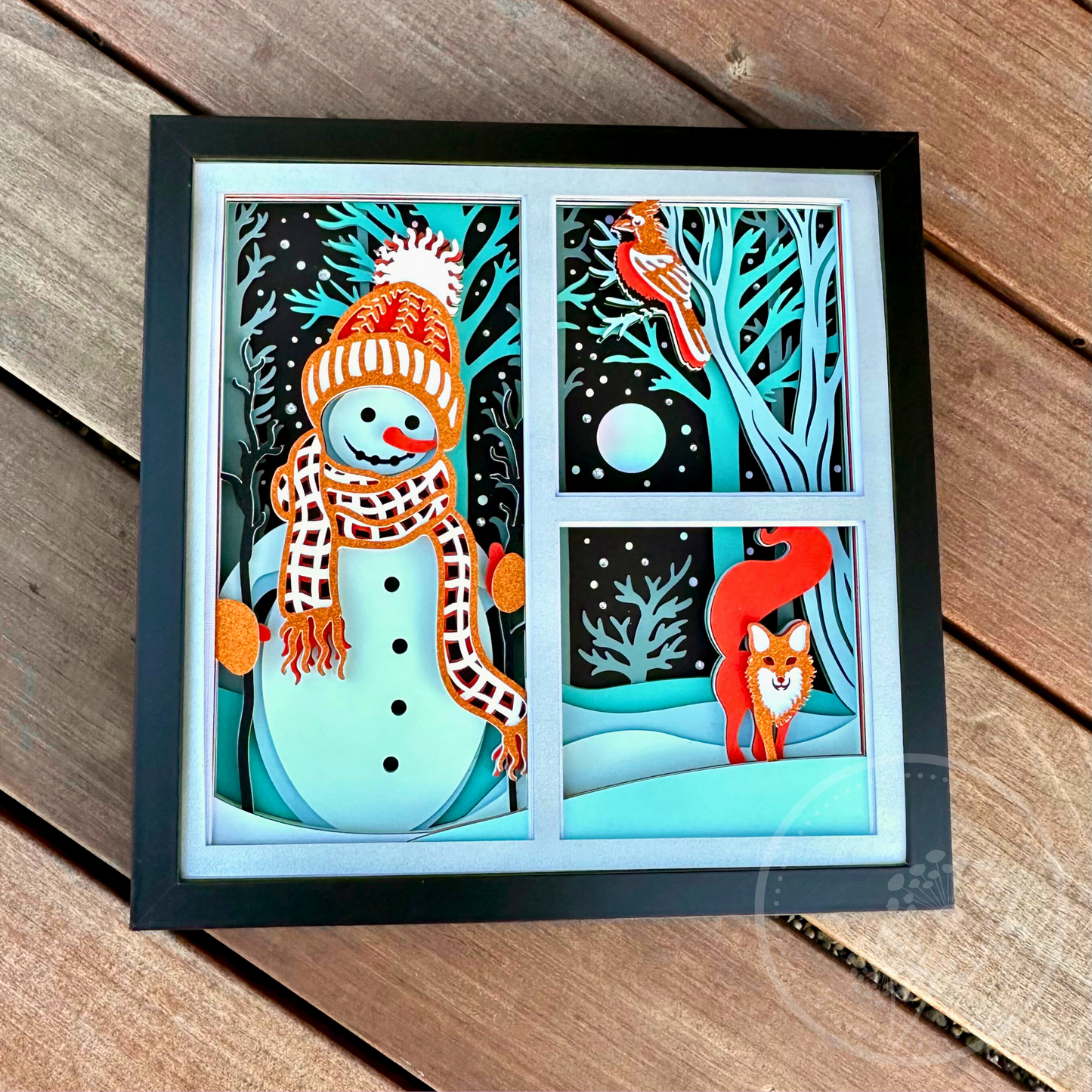 Snowman Panel Shadowbox