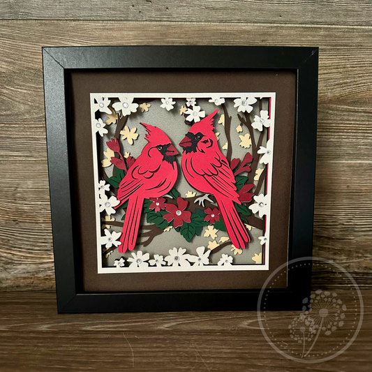 Cardinal Couple Shadowbox