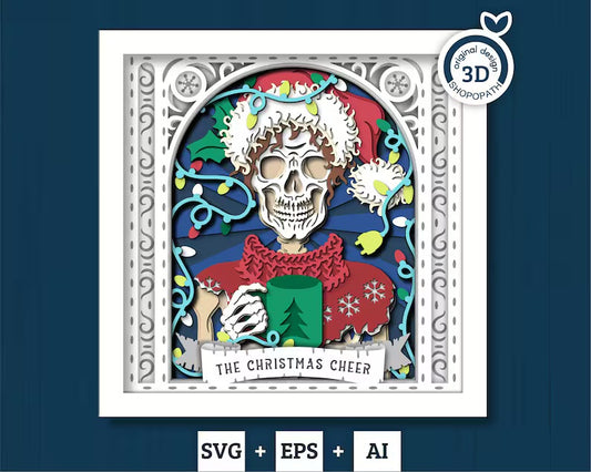 Christmas Cheer Skeleton SVG