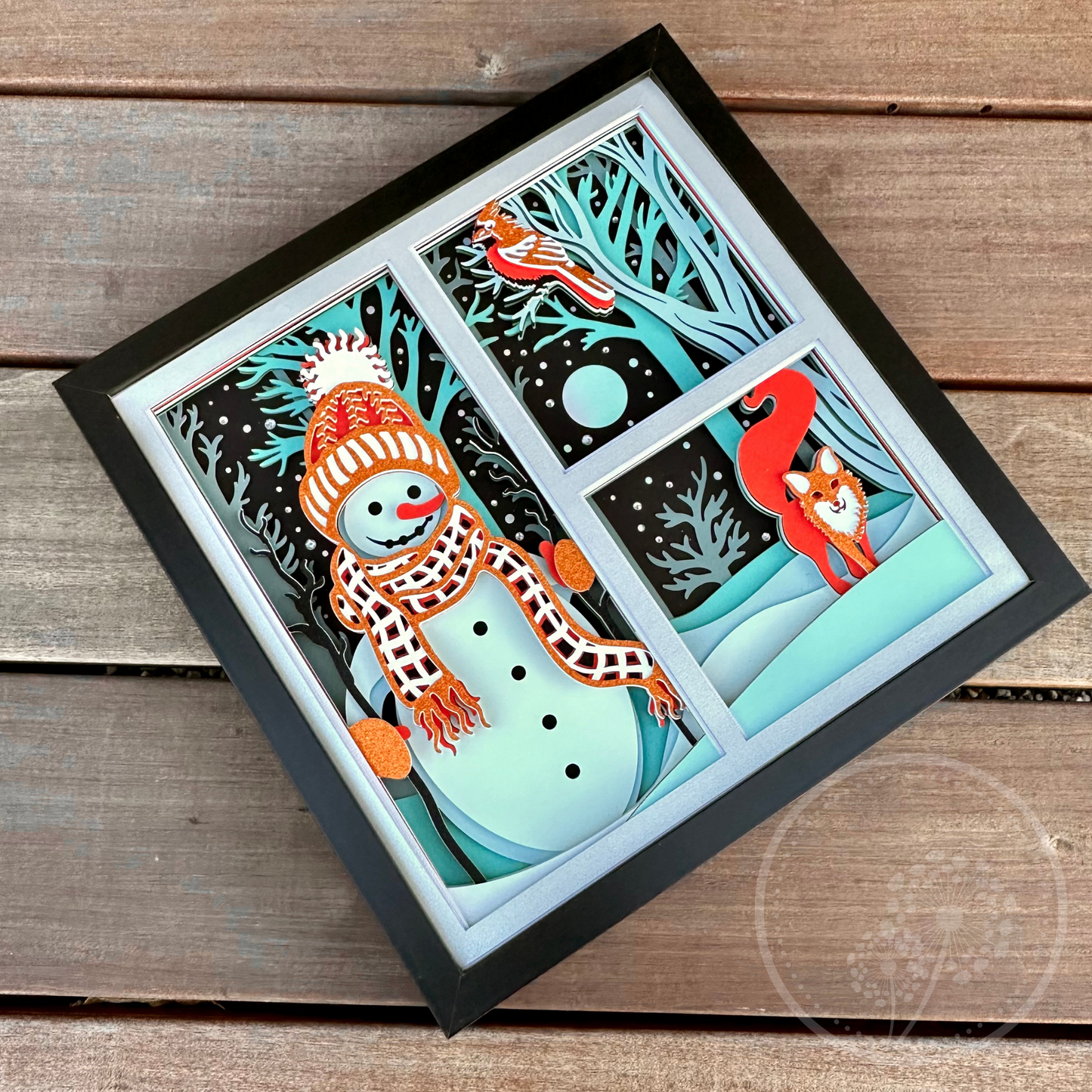 Snowman Panel Shadowbox