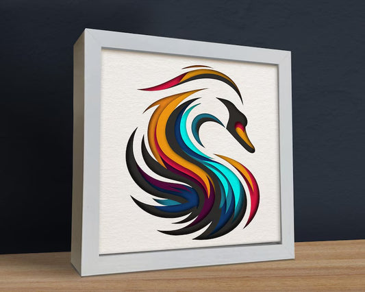 Colorful Swan SVG