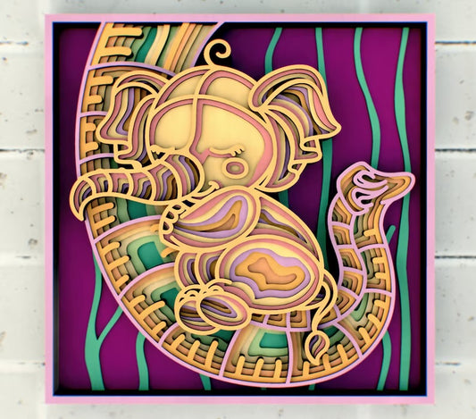 Baby Elephant Mandala SVG
