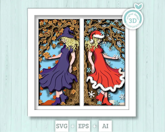 Halloween / Christmas Lady SVG