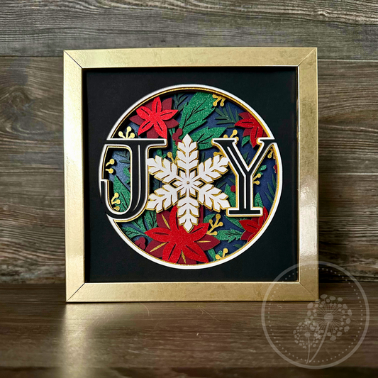 Poinsettias Joy Shadowbox