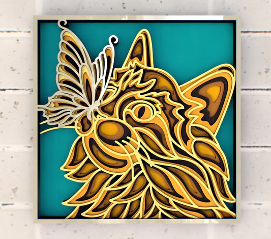 Cat and Butterfly SVG