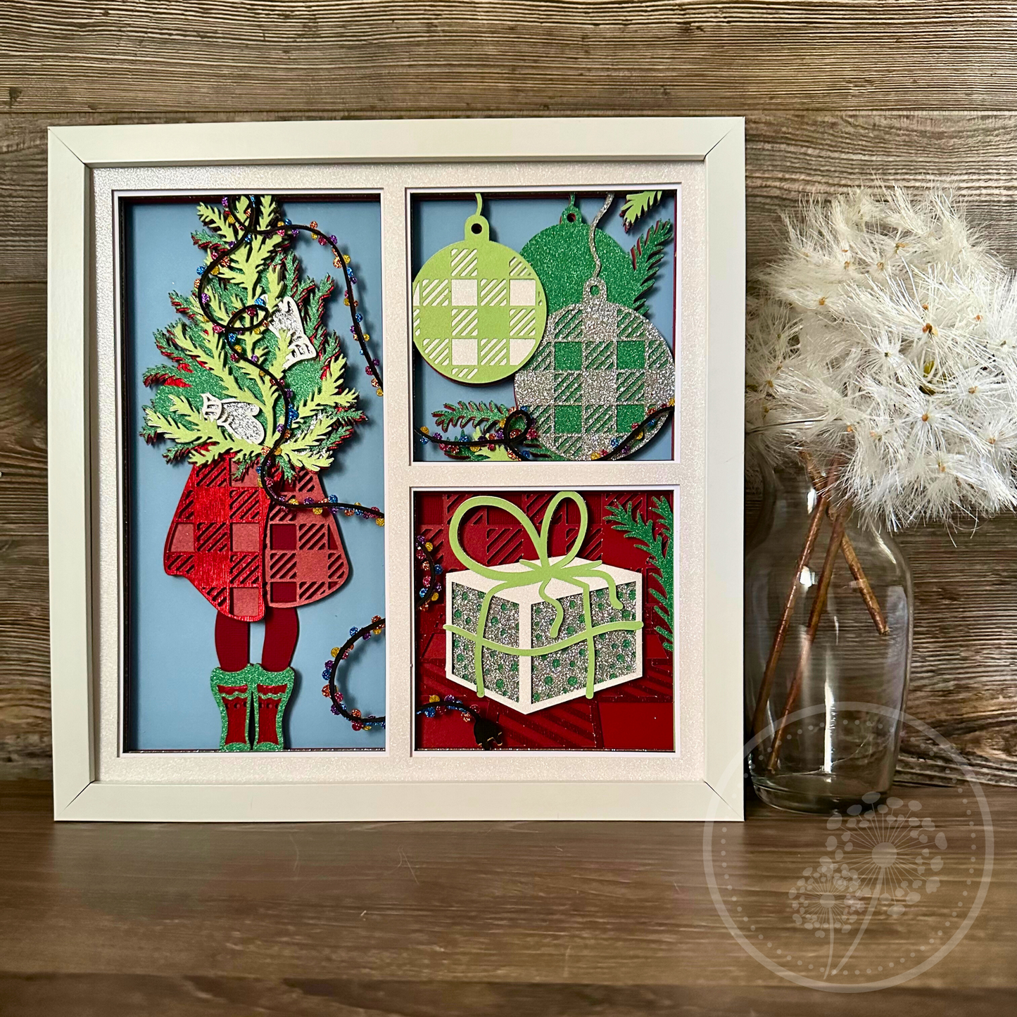 Christmas Presents Panel Shadowbox