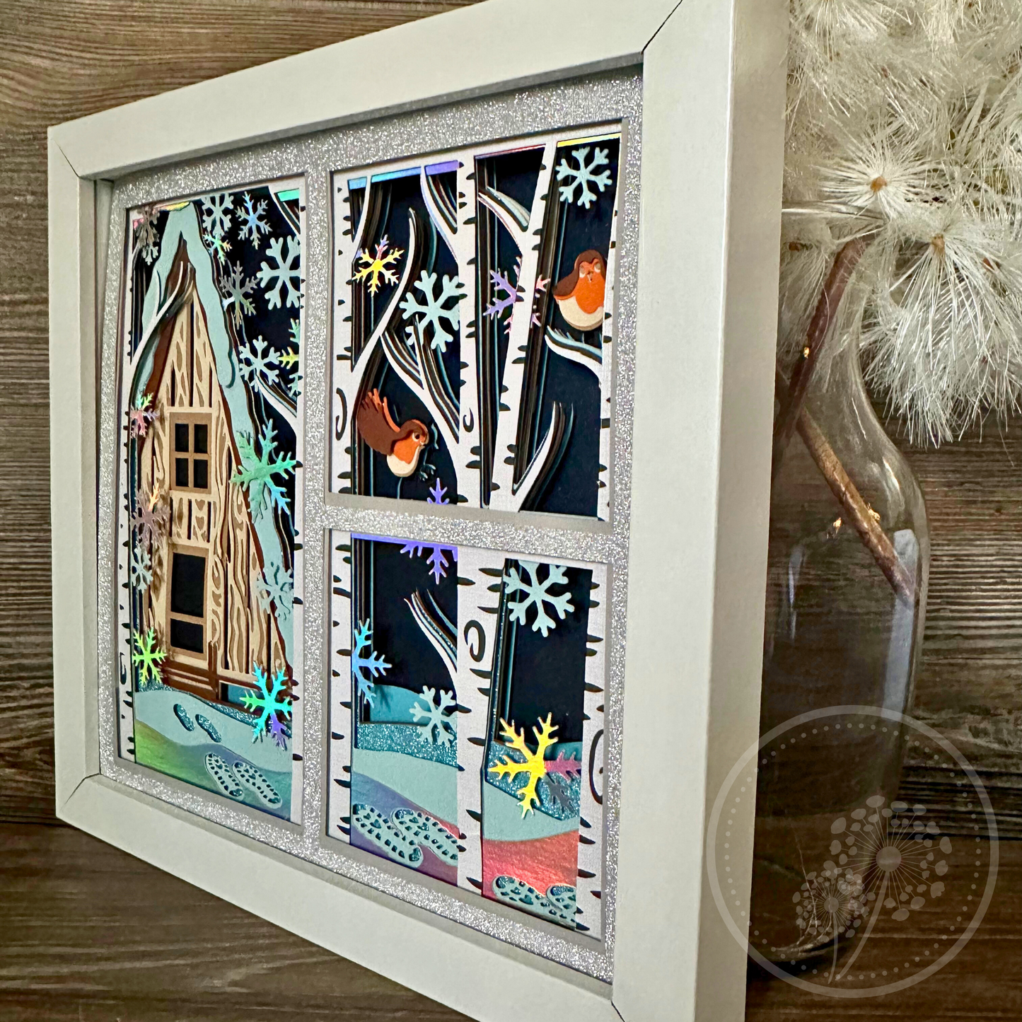 Winter Robins Panel Shadowbox