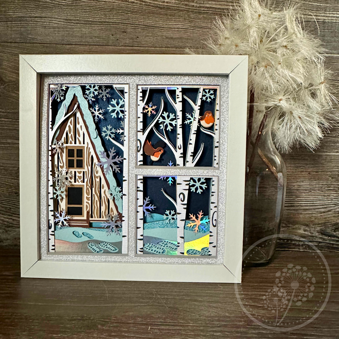 Winter Robins Panel Shadowbox