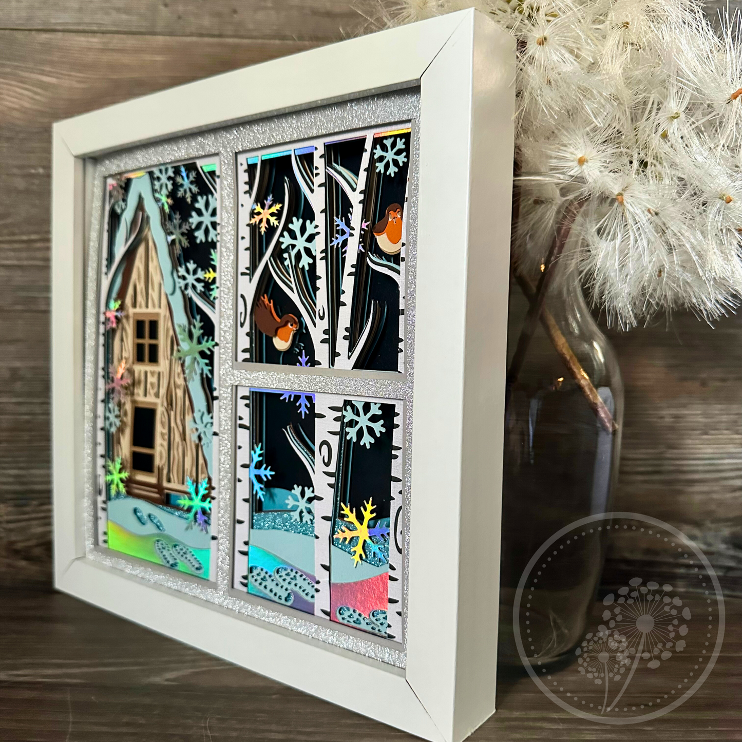 Winter Robins Panel Shadowbox