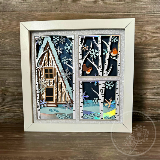 Winter Robins Panel Shadowbox