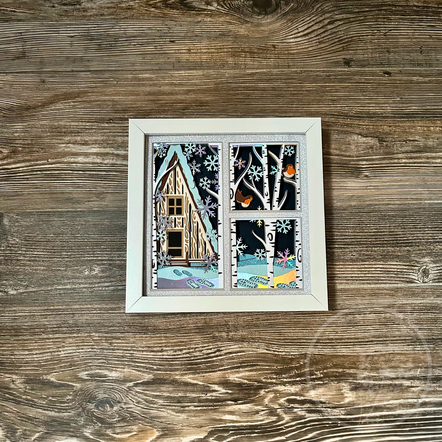 Winter Robins Panel Shadowbox