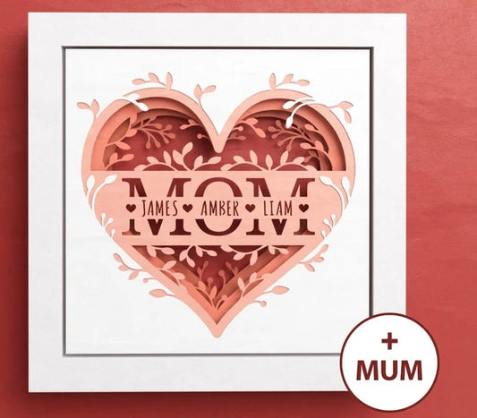 Mom/Mum Heart SVG
