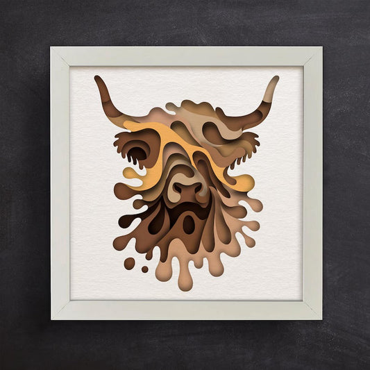 Colorful Highland Cow SVG