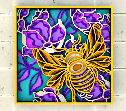 Bee and Flower SVG