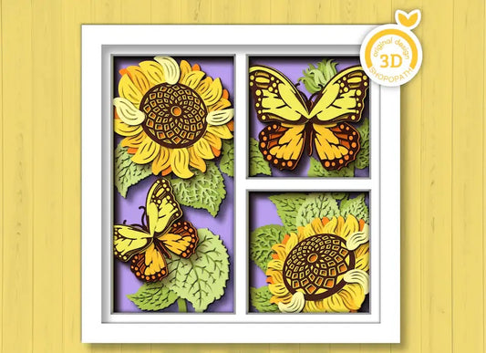 Sunflowers & Butterflies SVG