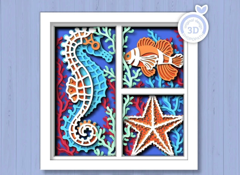 Under The Sea Panel Window SVG