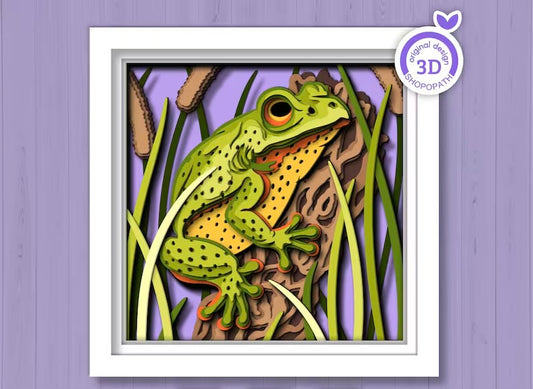Frog On Log SVG